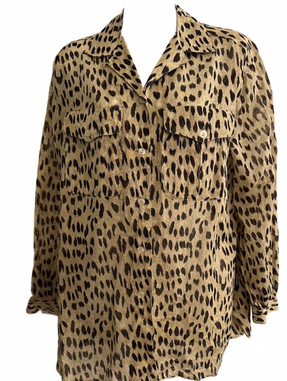 Liz Sport Leopard Print Button Shirt Women S